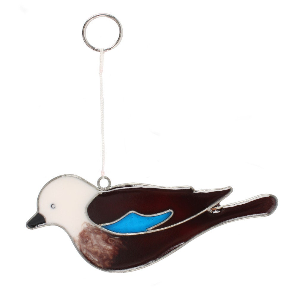 Bird Suncatchers Various Birds, Stained glass suncatchers for window, hanging decoration, Kingfisher, BlueTit, Goldfinch, Jaybird