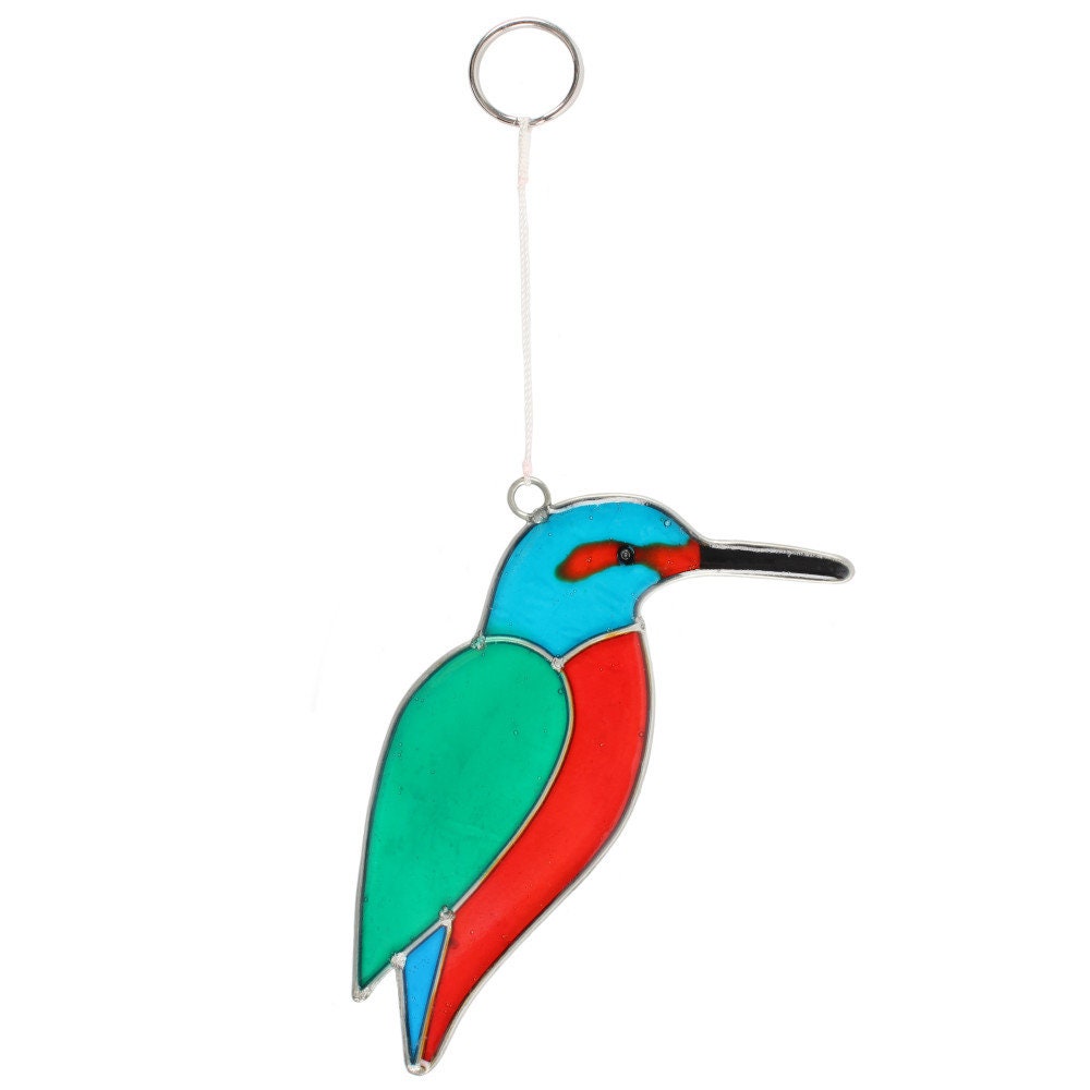 Bird Suncatchers Various Birds, Stained glass suncatchers for window, hanging decoration, Kingfisher, BlueTit, Goldfinch, Jaybird