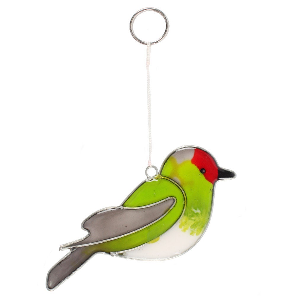 Bird Suncatchers Various Birds, Stained glass suncatchers for window, hanging decoration, Kingfisher, BlueTit, Goldfinch, Jaybird