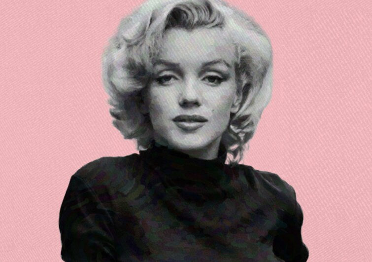 Marilyn Monroe Art Print | Marilyn Monroe Print | Pastel Pink Print | A4 A3 16x12 | Marilyn Monroe Wall Art | Retro Print | Vintage Style