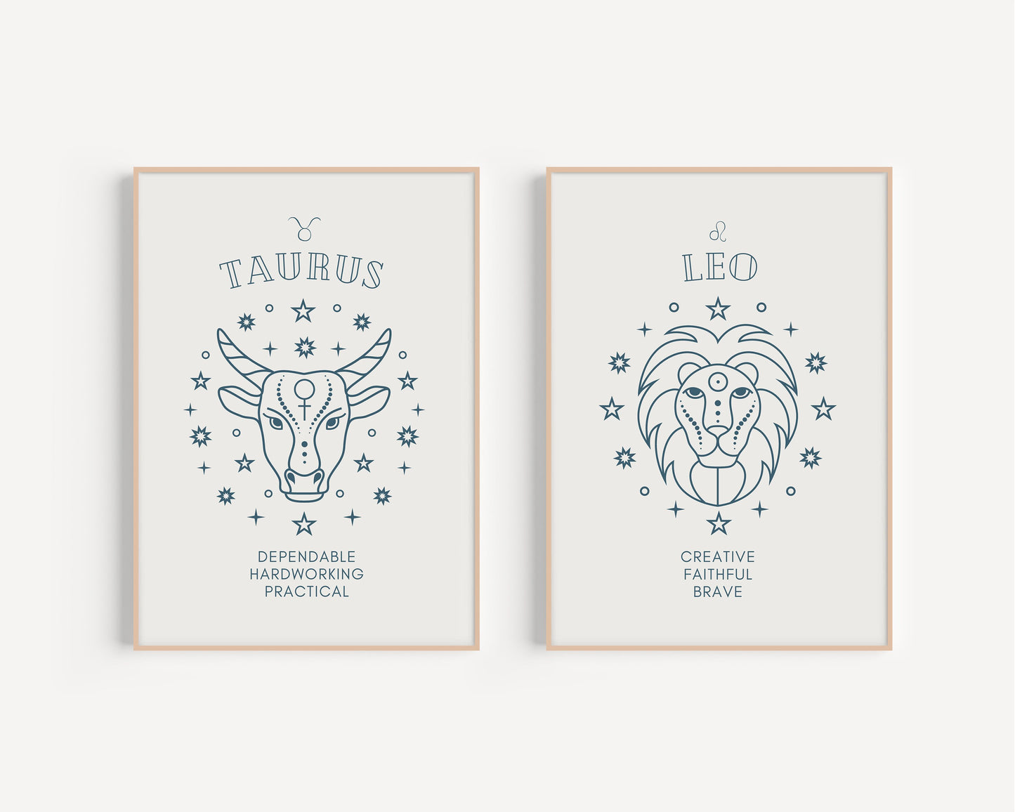 7x5/A4 Zodiac Art Prints, Star Signs Wall Art, Zodiac Prints, Aesthetic Prints, Star signs Wall Decor, Zodiac Posters, Different Zodiacs