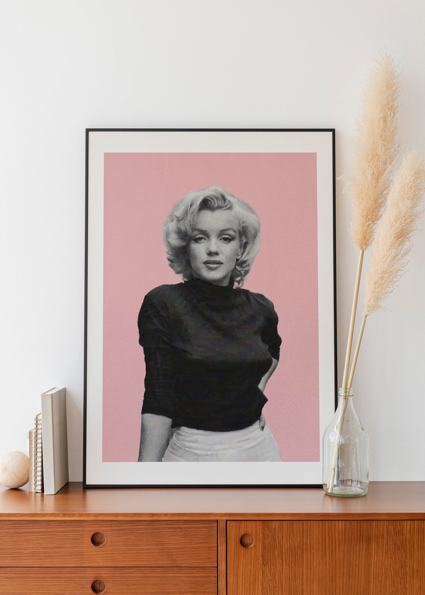 Marilyn Monroe Art Print | Marilyn Monroe Print | Pastel Pink Print | A4 A3 16x12 | Marilyn Monroe Wall Art | Retro Print | Vintage Style