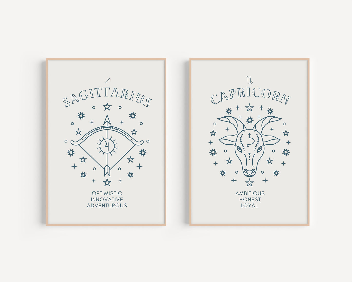 7x5/A4 Zodiac Art Prints, Star Signs Wall Art, Zodiac Prints, Aesthetic Prints, Star signs Wall Decor, Zodiac Posters, Different Zodiacs