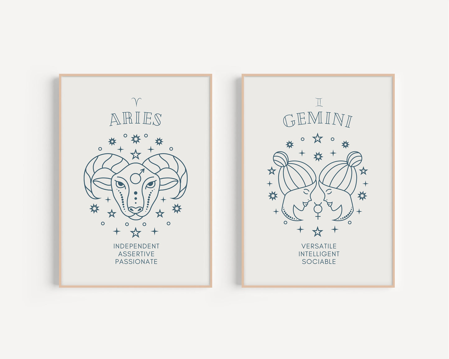 7x5/A4 Zodiac Art Prints, Star Signs Wall Art, Zodiac Prints, Aesthetic Prints, Star signs Wall Decor, Zodiac Posters, Different Zodiacs