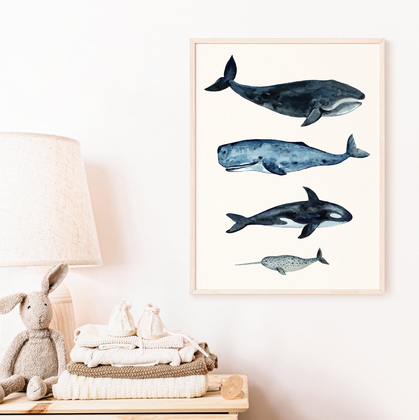 Whale sizes art print, Kids Bedroom Print, Education print, Classroom décor, Whale watercolour gift art, Learning resources, Childrens Room,