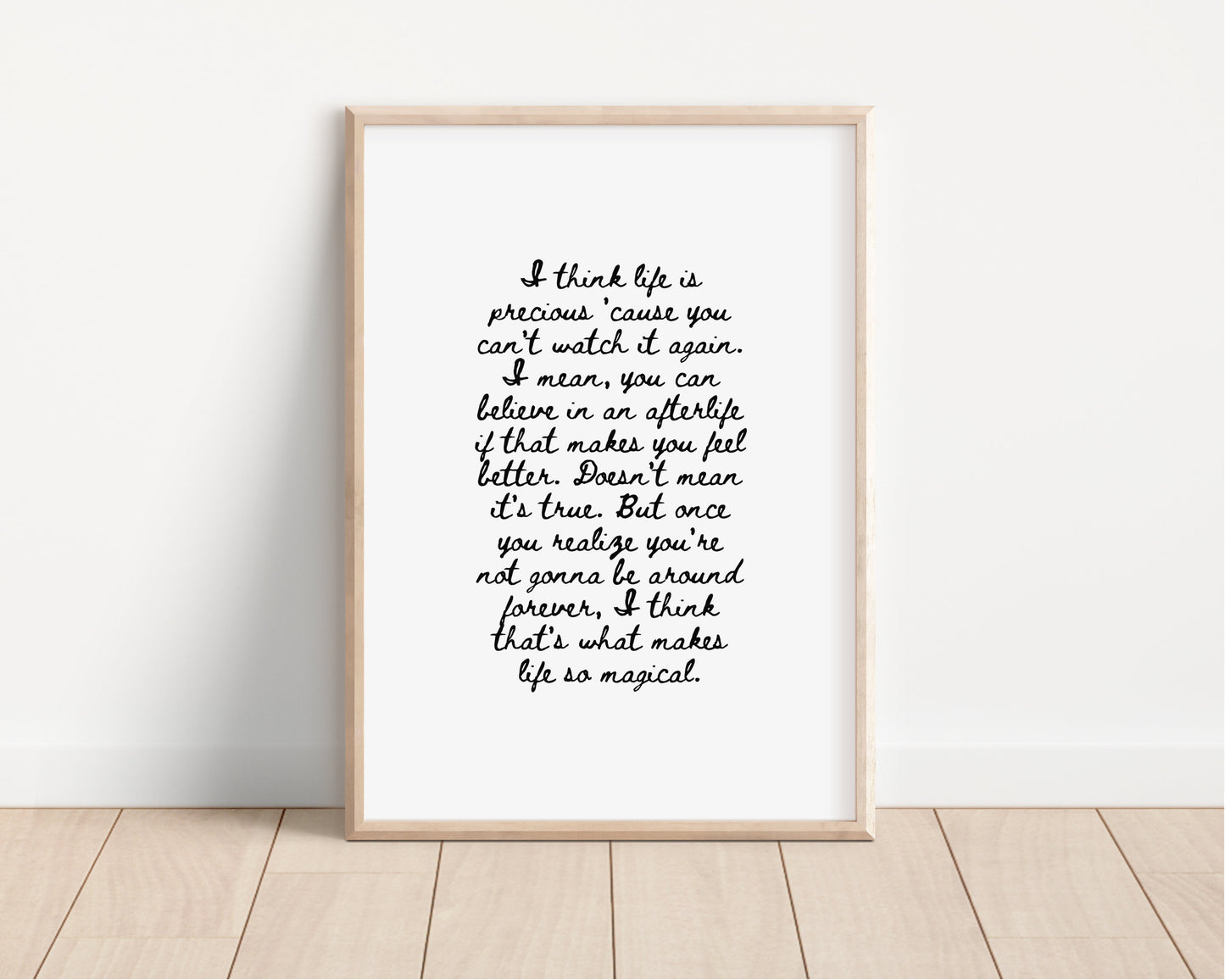 Afterlife Inspired Art Print, Ricky Gervais Quote Wall Art , Ricky Gervais, Afterlife, Life Quotes, Quote Print,