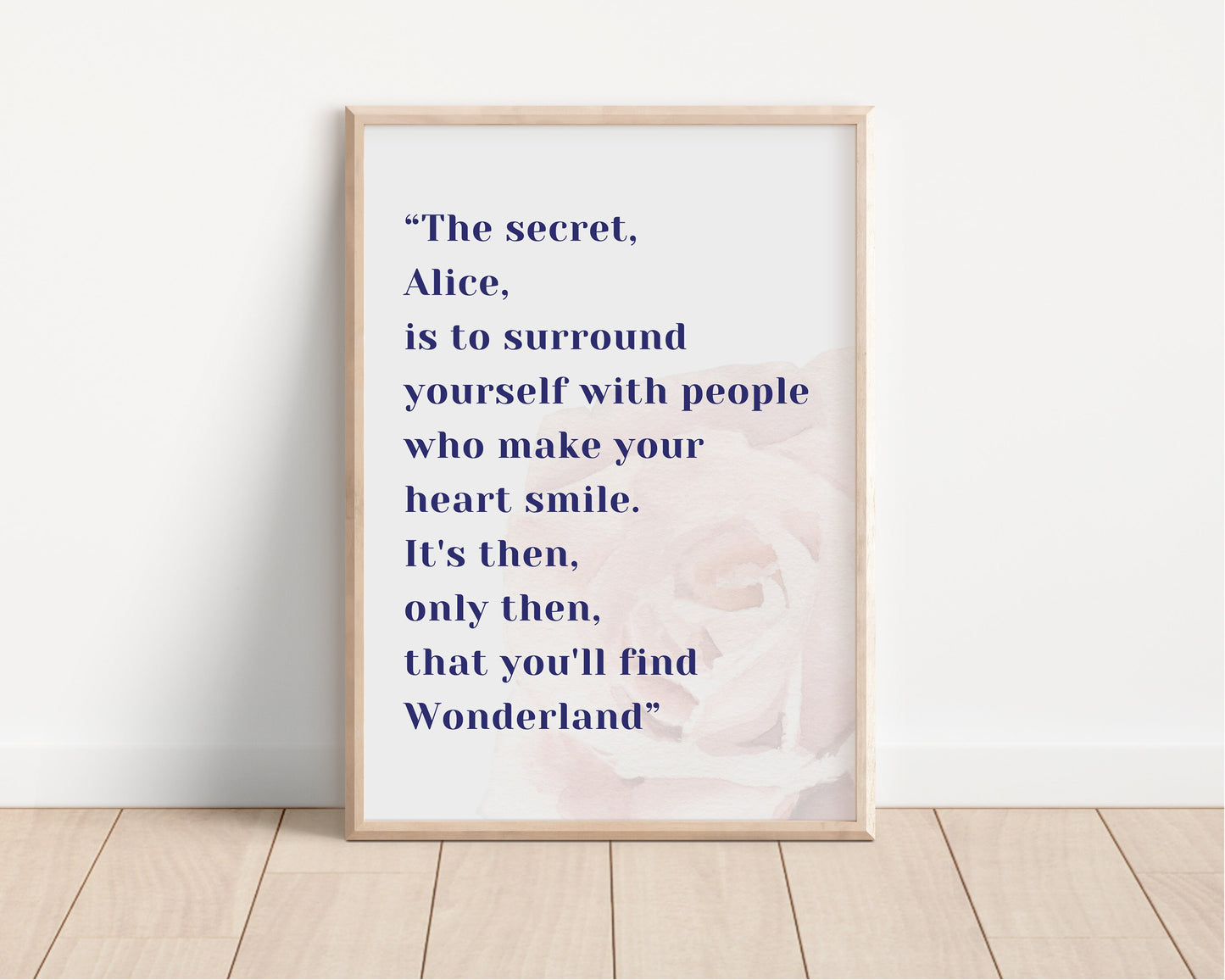 Alice in Wonderland wall art, Alice in Wonderland Quote art Print, Inspirational Quotation, Unique Home Décor, A5 A4 A3, Alice in Wonderland