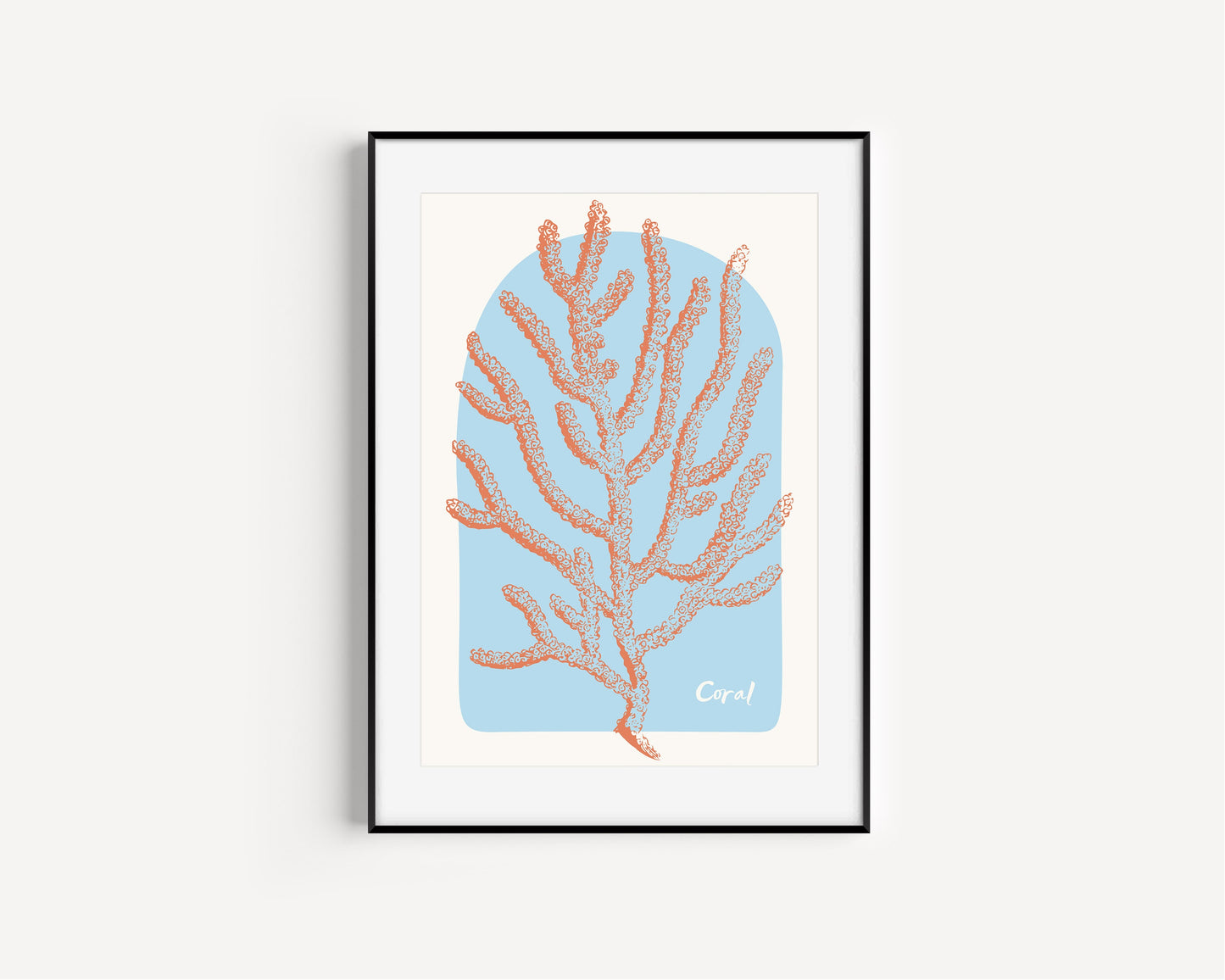 Coral Art Print, Coral Design, Classic Retro Print, Modern Aesthetic, Minimal Design, Trending, Elegant Colours, Wall Decor, Sea Coral,