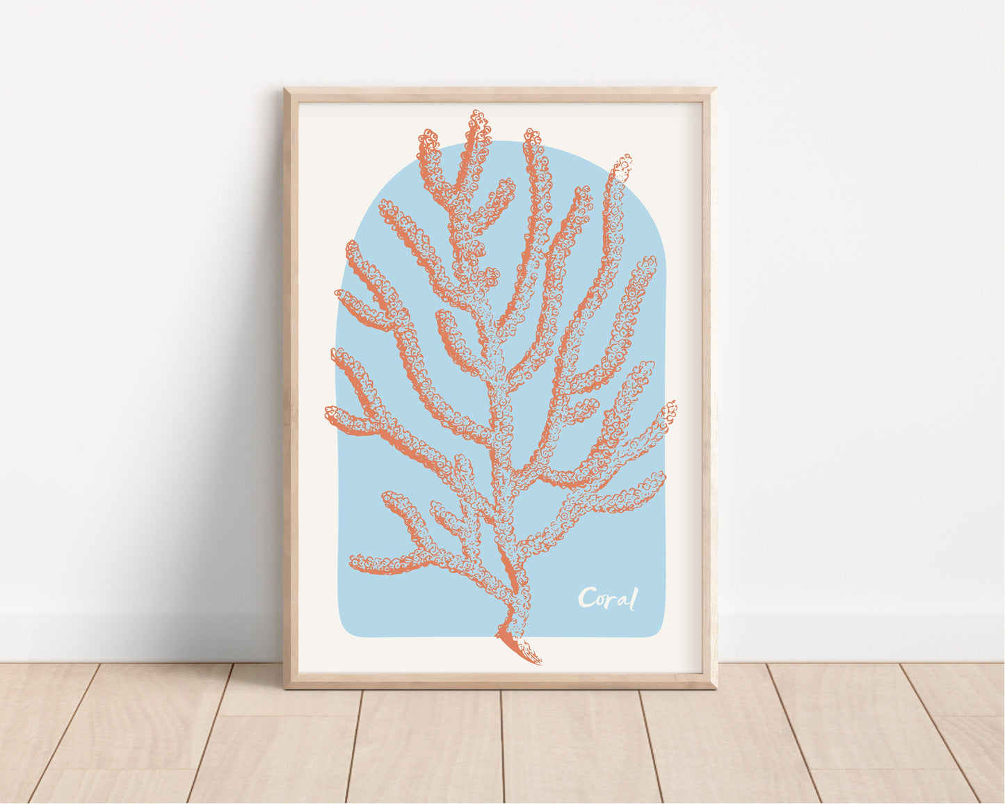 Coral Art Print, Coral Design, Classic Retro Print, Modern Aesthetic, Minimal Design, Trending, Elegant Colours, Wall Decor, Sea Coral,