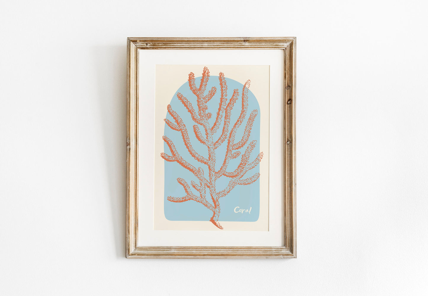 Coral Art Print, Coral Design, Classic Retro Print, Modern Aesthetic, Minimal Design, Trending, Elegant Colours, Wall Decor, Sea Coral,