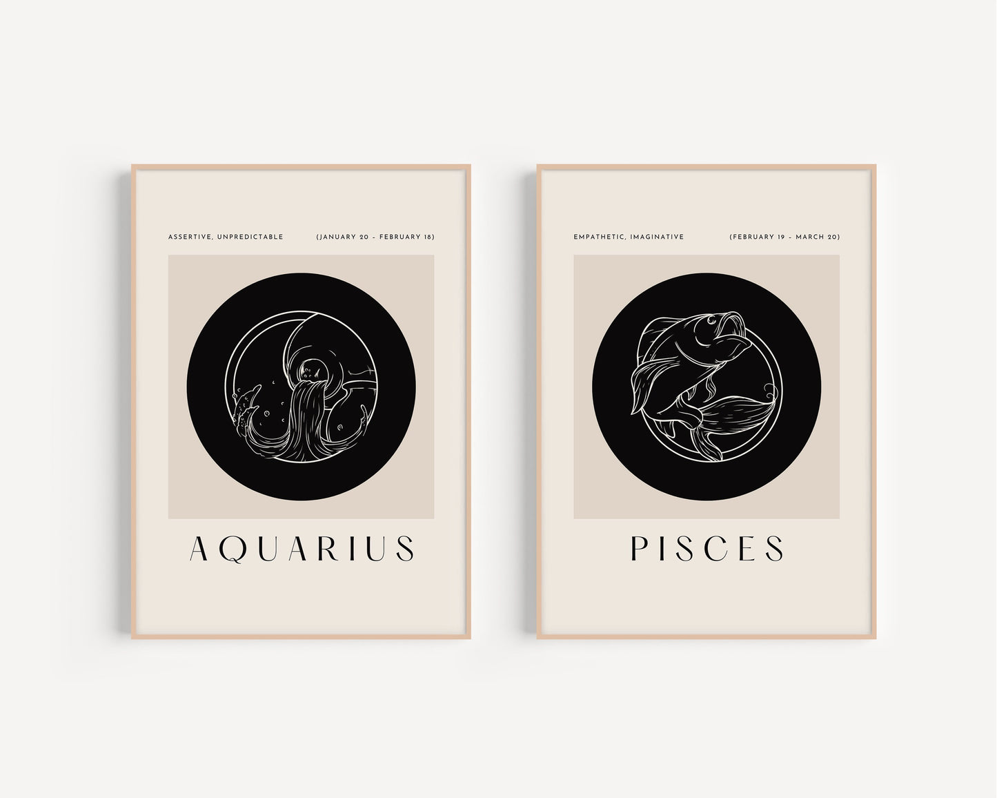 7x5/A4/A3 Zodiac Art Prints, Star Signs Wall Art, Zodiac Prints, Aesthetic Prints, Star signs Wall Decor, Zodiac Posters, Different Zodiacs