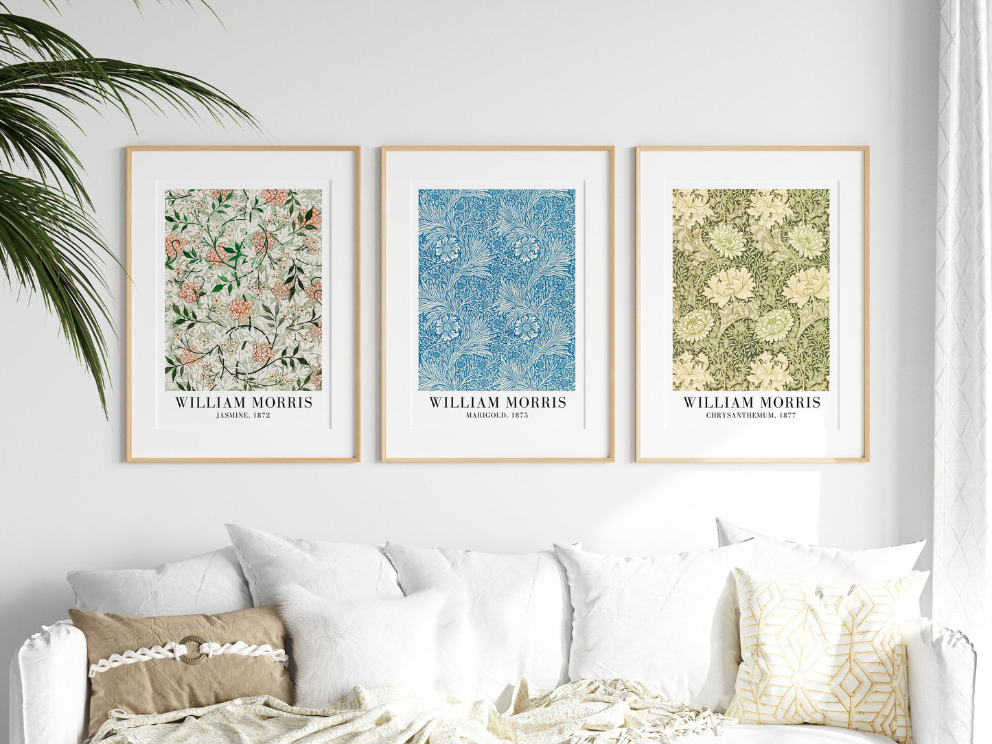 William Morris Prints Set of 3, Botanical Prints, Floral Prints, William Morris Art, Gallery Wall Art, William Morris Prints, Living Room,