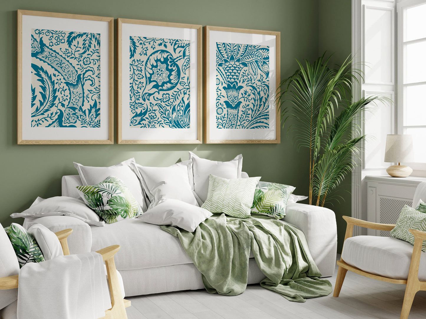 William Morris Prints Set of 3, Indian pattern, Famous Wallpaper, William Morris Art, Gallery Wall Art, William Morris Prints, Living Room,