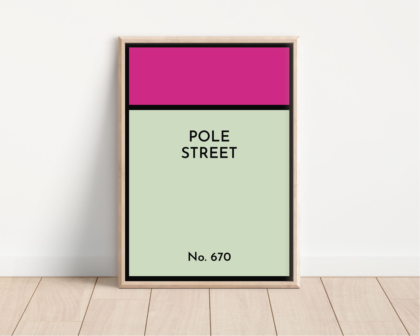 Custom Inspired Monopoly Board Print, Gift Idea, Custom Monopoly Property Street, New Home Gift, Housewarming, A5 A4 A3 A2, Personalised