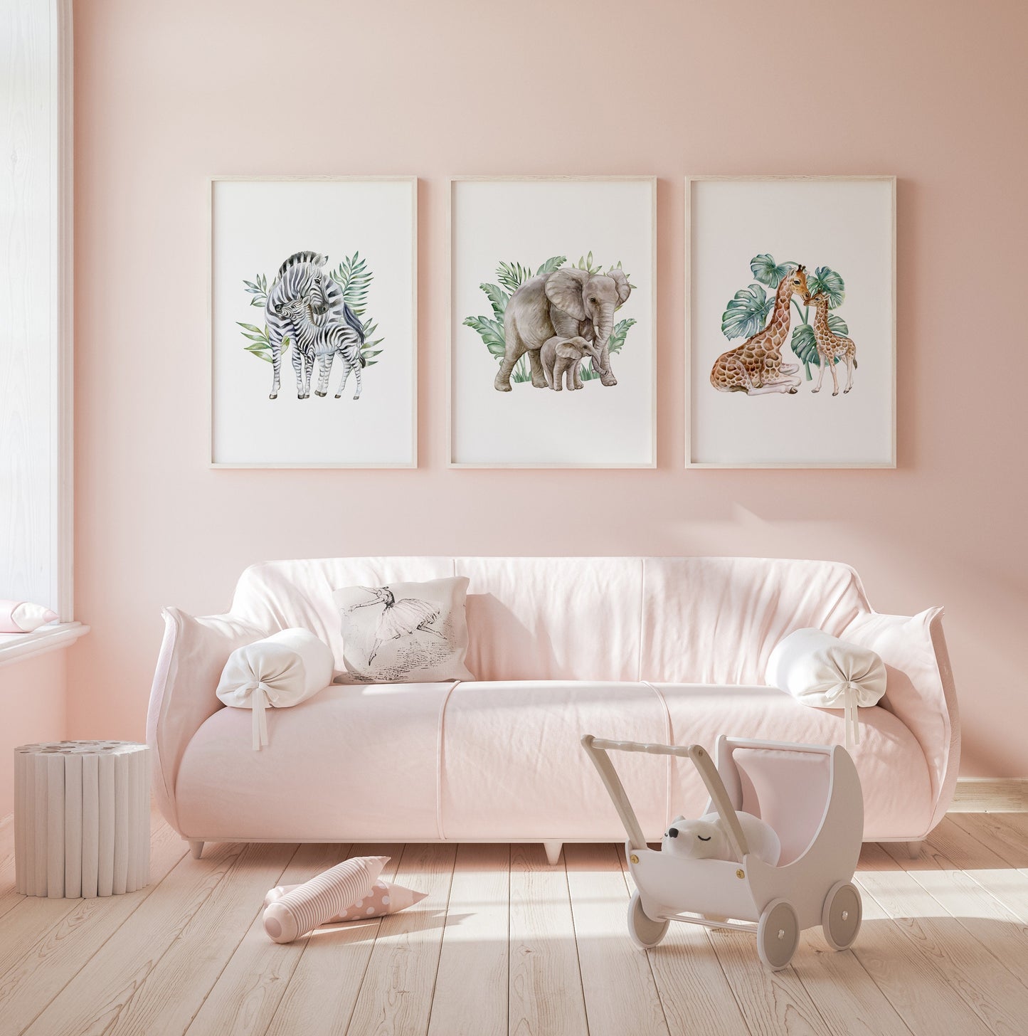 Safari Animal Prints, Lions, Elephants, Choose Your Own Set of 3 Prints, Safari Nursery Décor, Safari Nursery, Watercolour Animal Prints