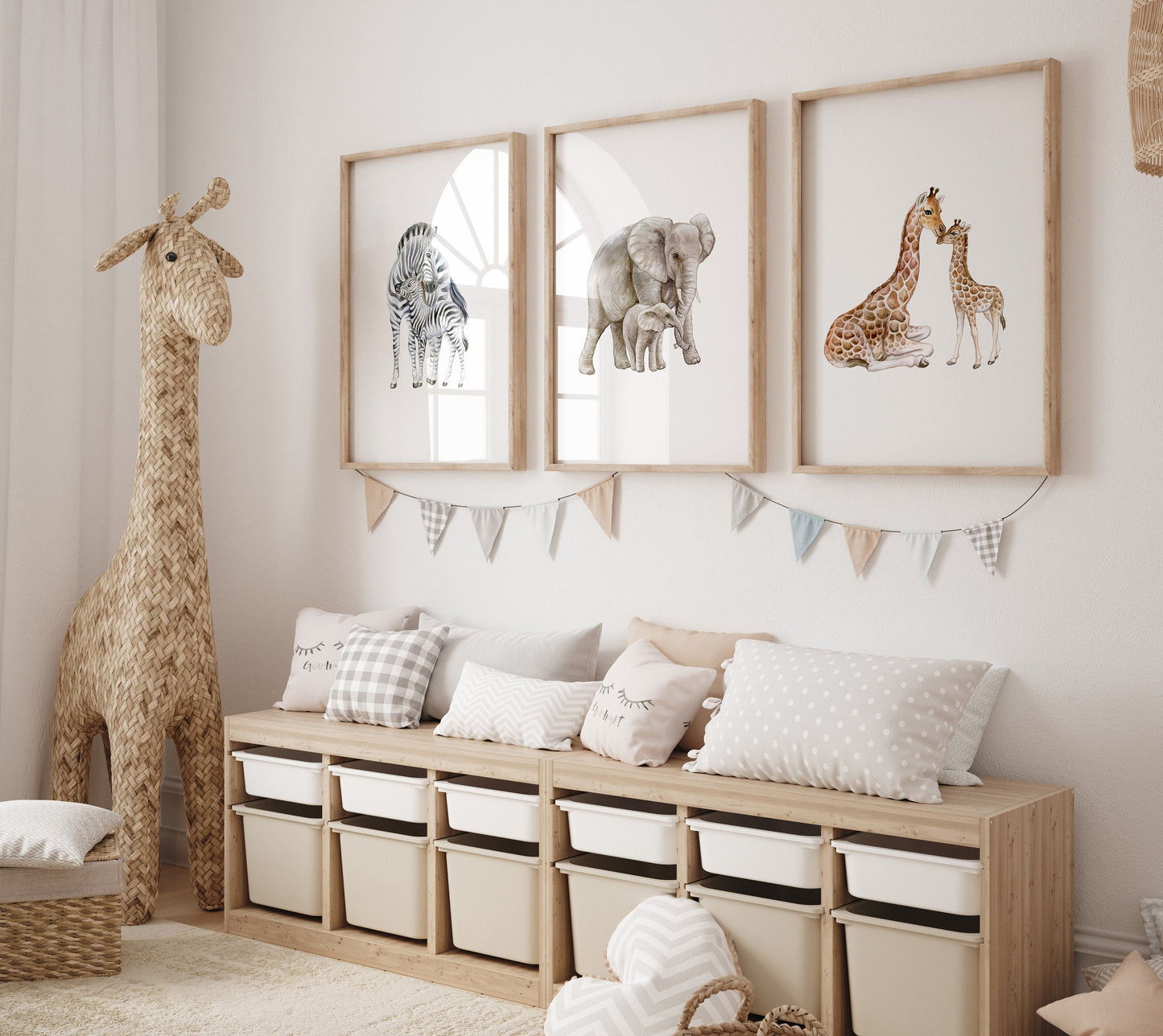 Safari Animal Prints, Lions, Elephants, Choose Your Own Set of 3 Prints, Safari Nursery Décor, Safari Nursery, Watercolour Animal Prints
