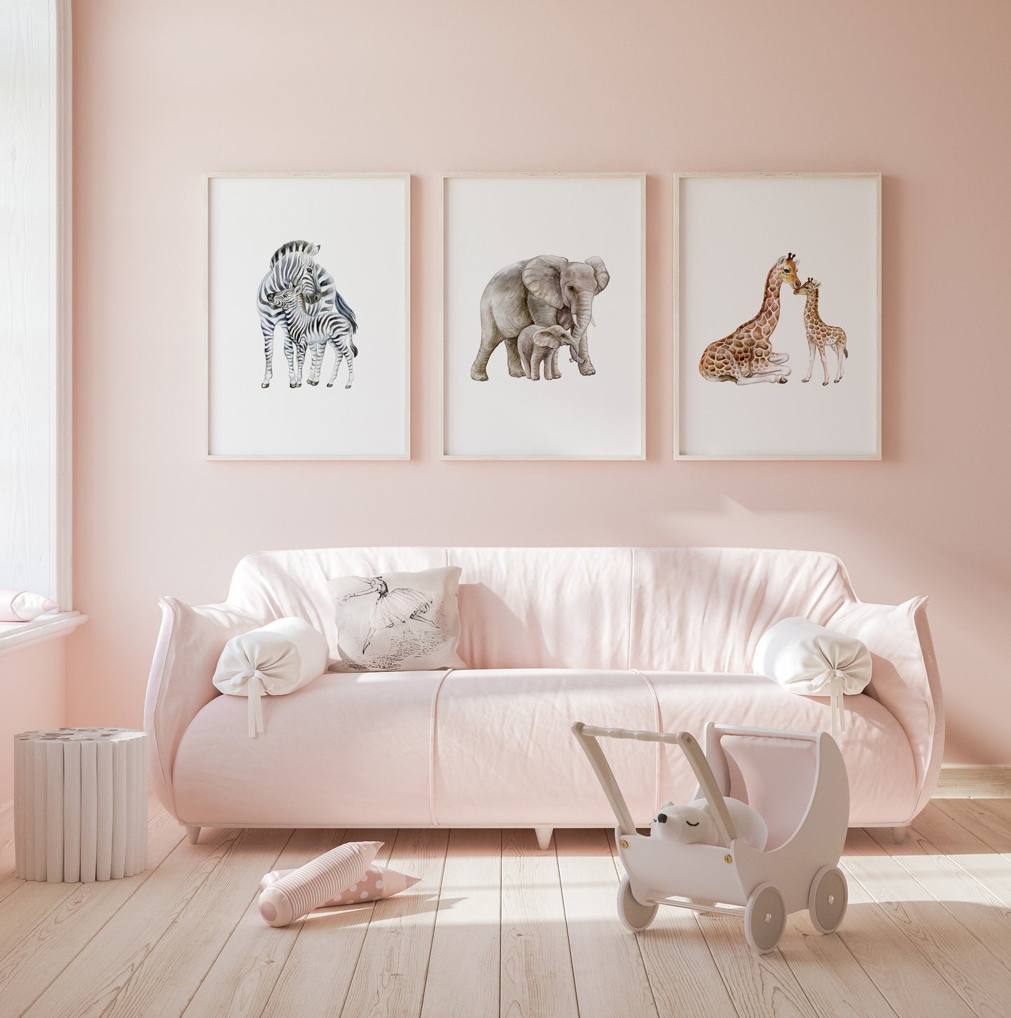 Safari Animal Prints, Lions, Elephants, Choose Your Own Set of 3 Prints, Safari Nursery Décor, Safari Nursery, Watercolour Animal Prints