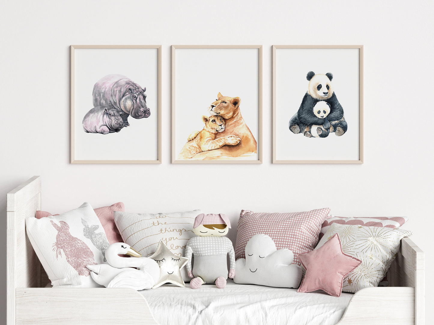 Safari Animal Prints, Lion Giraffe Sloth Choose Your Own Set of 3 Prints, Safari Nursery Decor, Safari Nursery, Watercolour Animal Prints