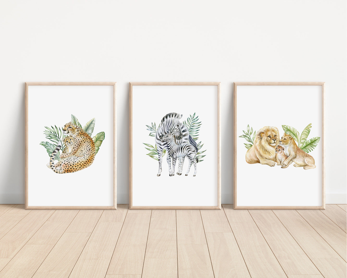 Safari Animal Prints, Lions, Elephants, Choose Your Own Set of 3 Prints, Safari Nursery Décor, Safari Nursery, Watercolour Animal Prints