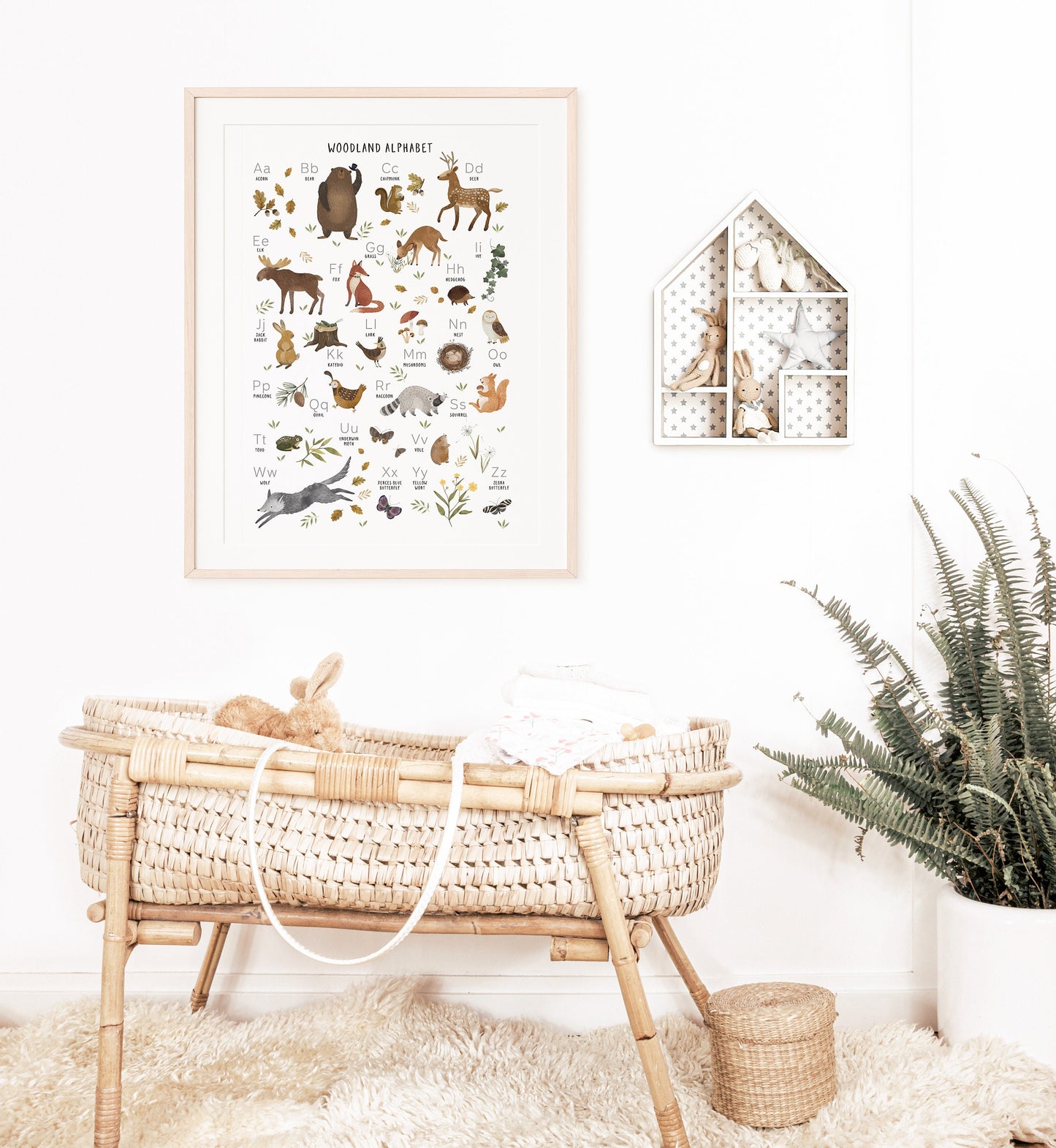 Woodland Alphabet Print, Kids Bedroom Print, Children's Room Décor, Woodland Theme, A5/A4/A3/A2, Alphabet Print, Educational Poster