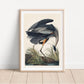 Great Blue Heron Vintage Art Print, Vintage Decor, Antique Bird Illustrations, John Audubon, Trending, Heron Vintage Print, Vintage Art