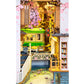 Build Your Own Book Nook, Doll House DIY Kit, Model Set, Miniature Book Nook Craft Kit for Adults, Mini Diorama Room, Sakura Densya