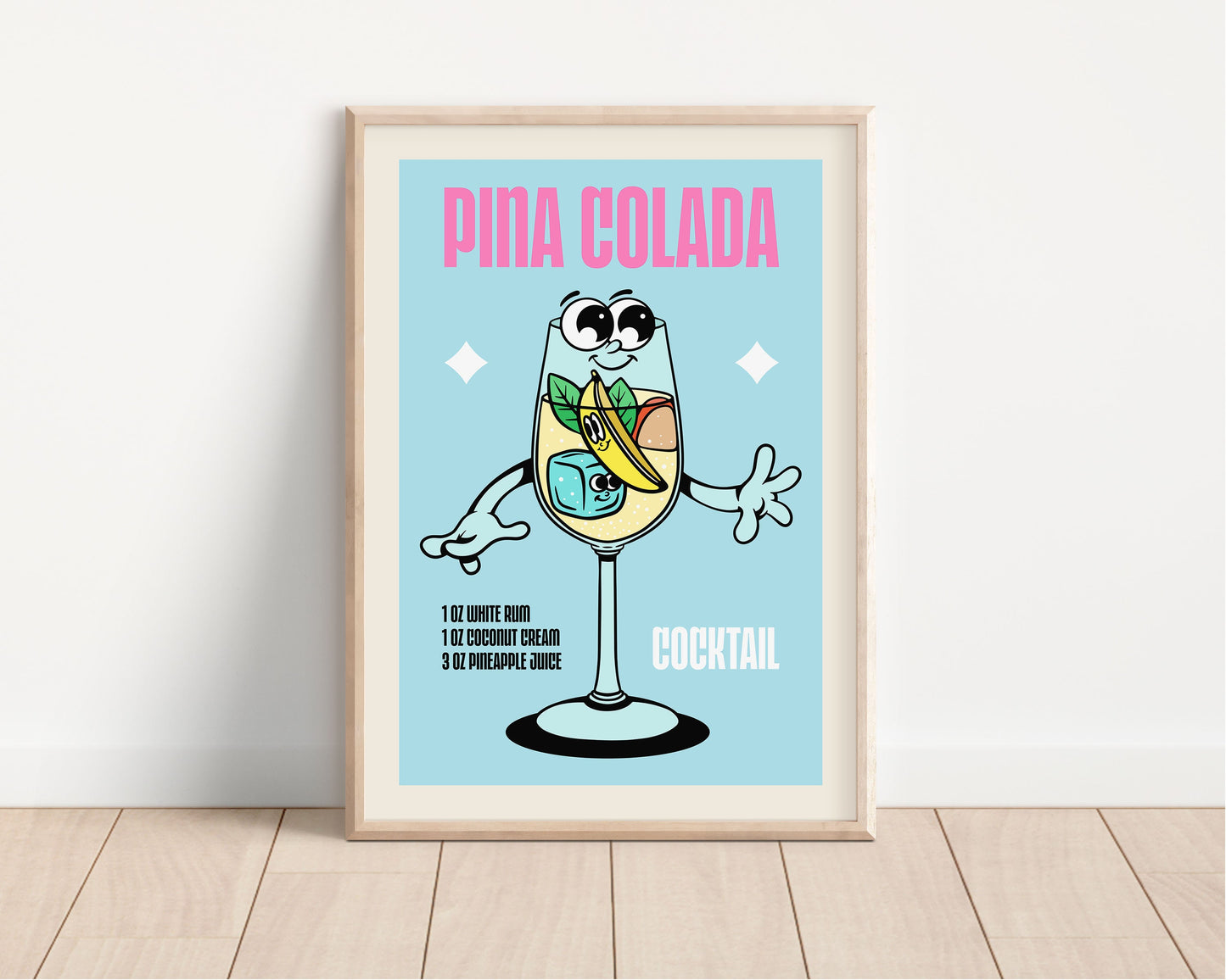 Retro Cocktails Inspired Art Prints, Retro Cocktails Wall Art, Aperol Spritz, Retro Prints, Pina Colada, Sunday Vibes Print, Drink Prints