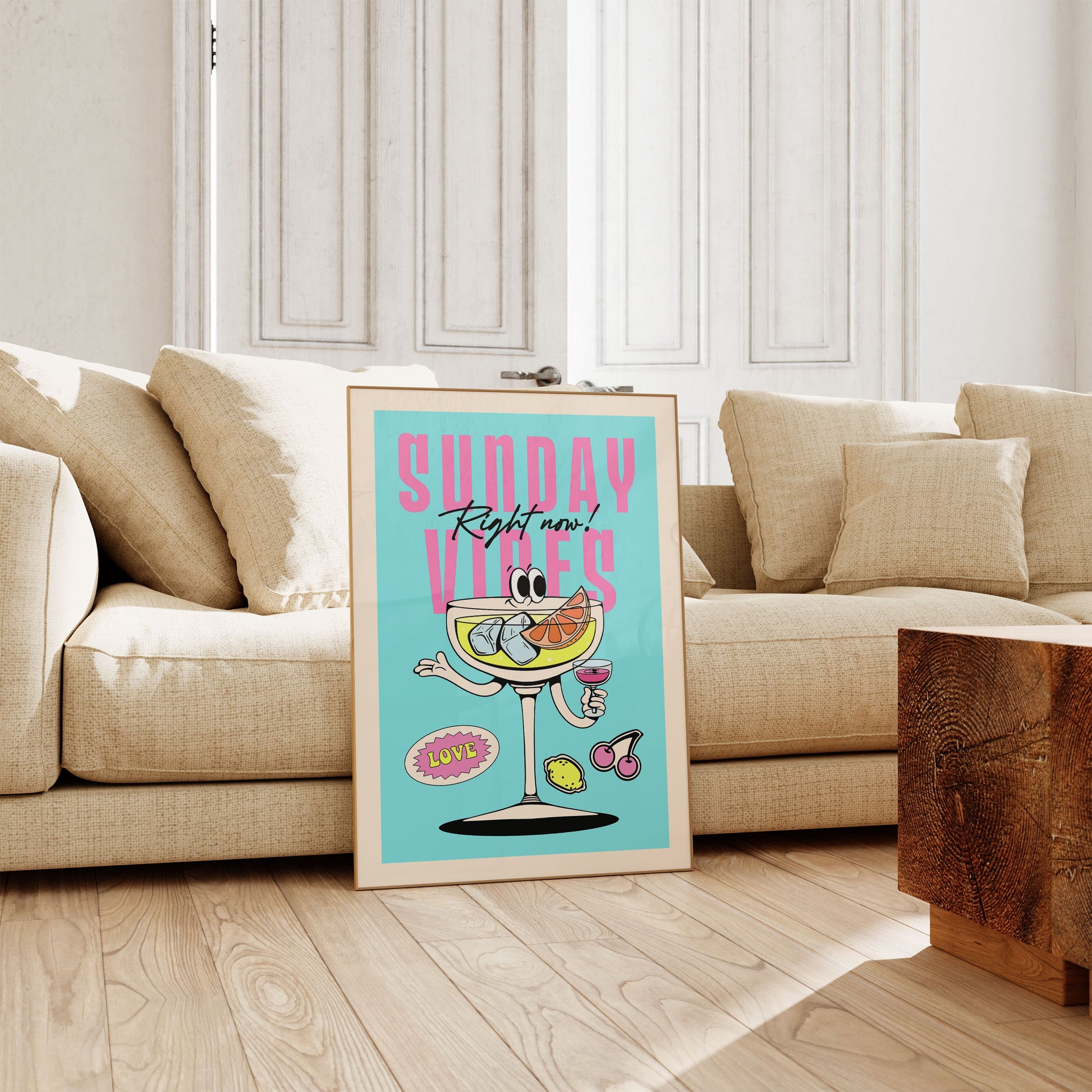 Retro Cocktails Inspired Art Prints, Retro Cocktails Wall Art, Aperol Spritz, Retro Prints, Pina Colada, Sunday Vibes Print, Drink Prints