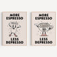 Retro Coffee Wall Art Print, More Espresso Wall Décor, Coffee Art Print, Kitchen Wall Art, Coffee Poster, Retro Character Print, Two Designs