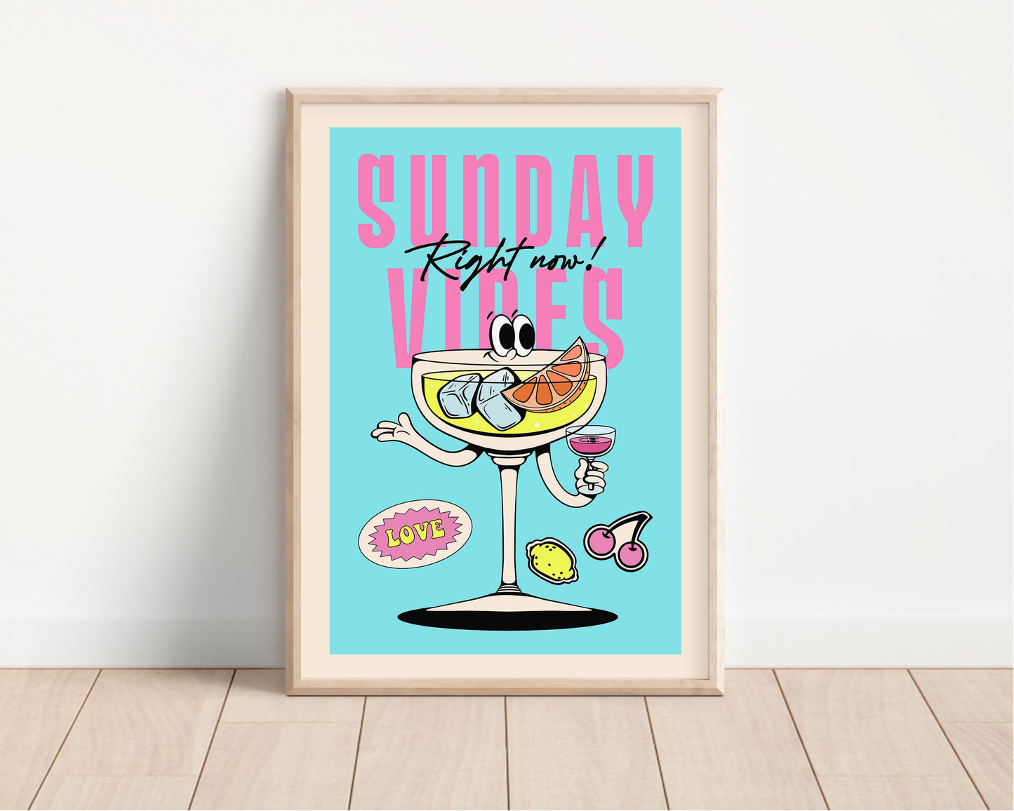Retro Cocktails Inspired Art Prints, Retro Cocktails Wall Art, Aperol Spritz, Retro Prints, Pina Colada, Sunday Vibes Print, Drink Prints