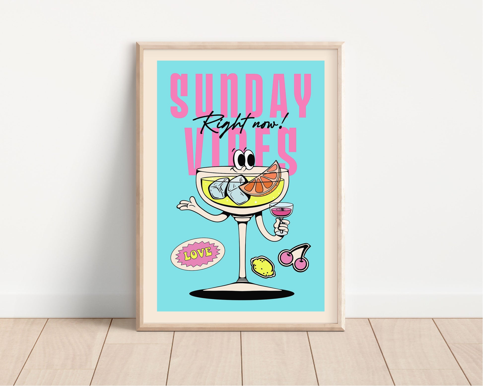 Retro Cocktails Inspired Art Prints, Retro Cocktails Wall Art, Aperol Spritz, Retro Prints, Pina Colada, Sunday Vibes Print, Drink Prints
