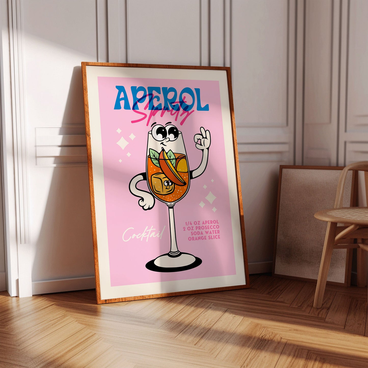 Retro Cocktails Inspired Art Prints, Retro Cocktails Wall Art, Aperol Spritz, Retro Prints, Pina Colada, Sunday Vibes Print, Drink Prints