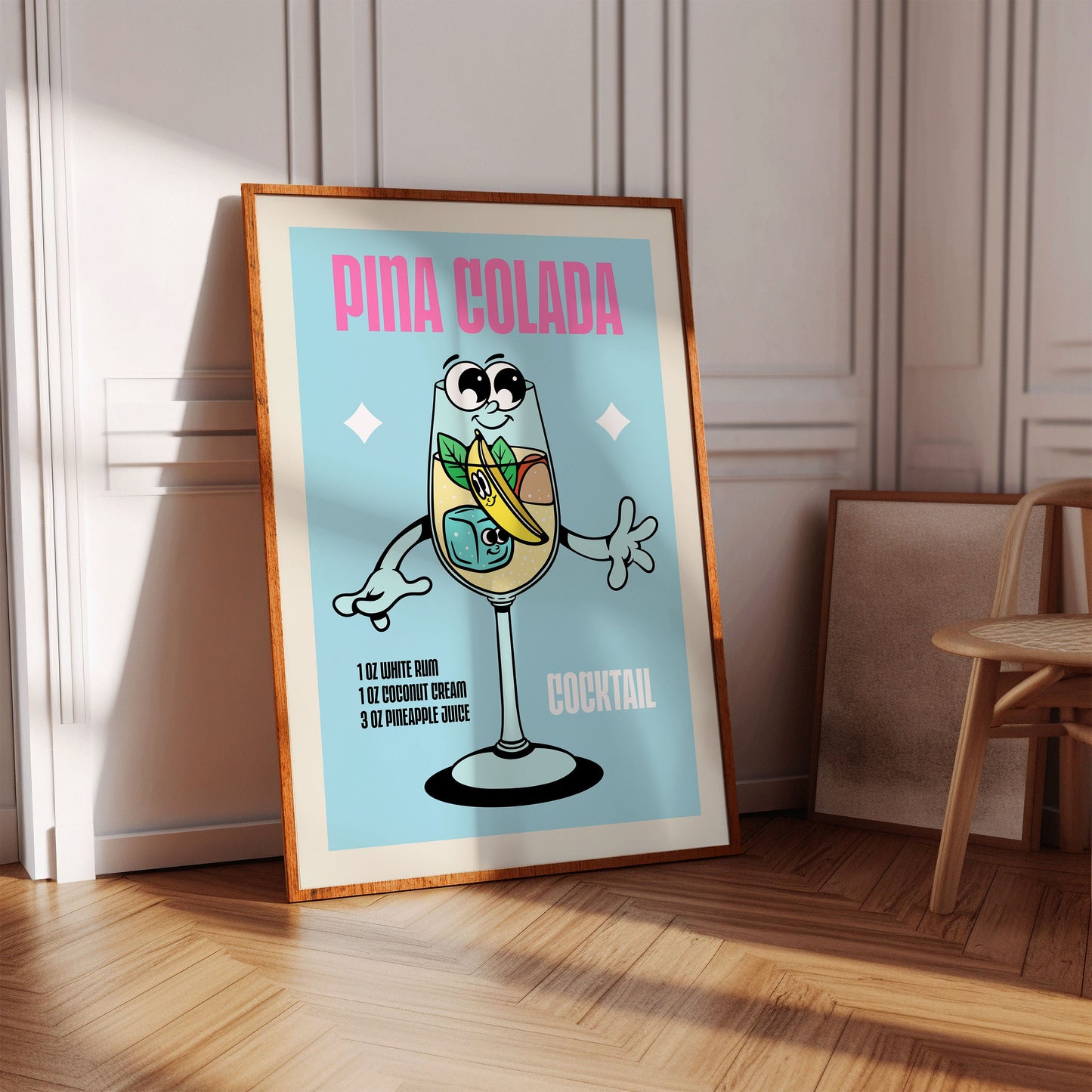 Retro Cocktails Inspired Art Prints, Retro Cocktails Wall Art, Aperol Spritz, Retro Prints, Pina Colada, Sunday Vibes Print, Drink Prints