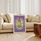 Retro Frog Wall Print, Carefree Frog, Positive Prints, Retro Wall Decor, Frog Art Prints, Character Print, Two Designs, Stay Positive Print