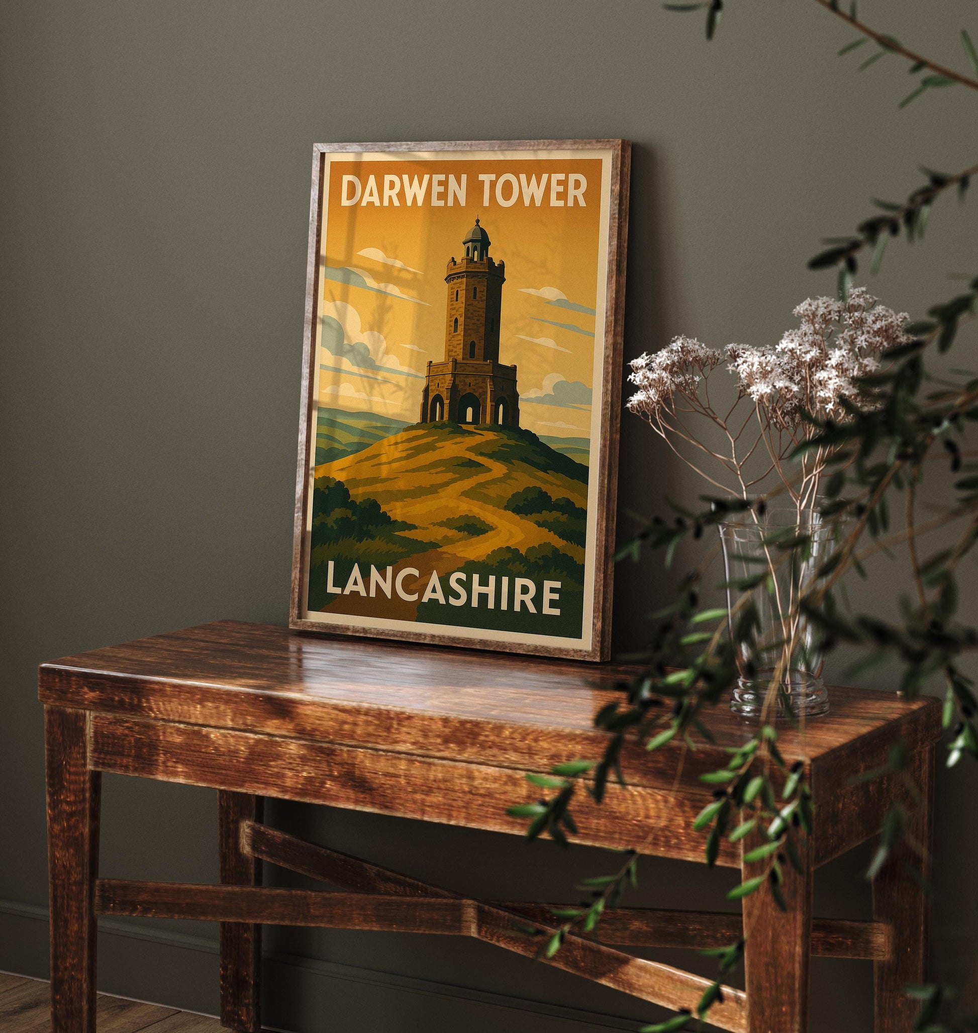 Darwen Tower Print, Jubilee Tower Wall Art, Lancashire Landmark Poster, Darwen Home Decor, Darwen Gift, Local Landmarks, Darwen Prints