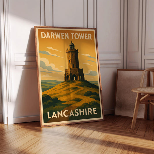 Darwen Tower Print, Jubilee Tower Wall Art, Lancashire Landmark Poster, Darwen Home Decor, Darwen Gift, Local Landmarks, Darwen Prints