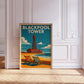 Blackpool Tower Print, Blackpool Tower Wall Art, Lancashire Landmark Poster, Blackpool Home Decor, Blackpool Gift, Local Landmarks