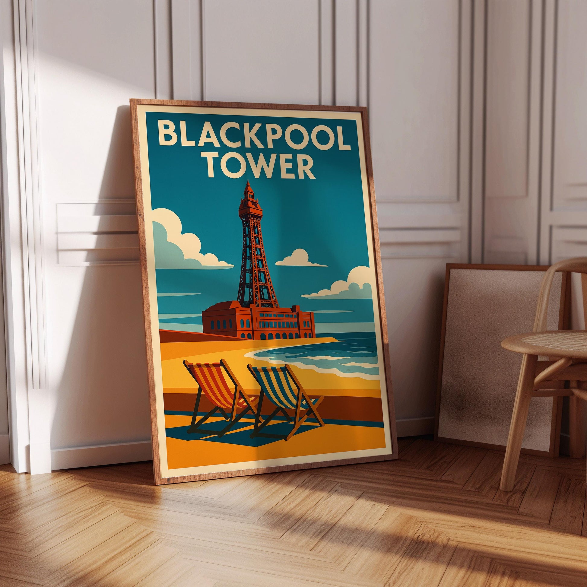 Blackpool Tower Print, Blackpool Tower Wall Art, Lancashire Landmark Poster, Blackpool Home Decor, Blackpool Gift, Local Landmarks