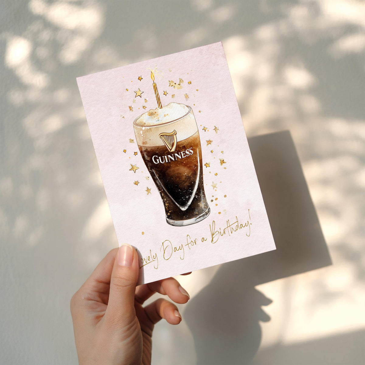 Birthday Card For Guinness Fans, Lovely Day For A Birthday, Guinness Lovers Card, Hand Crafted Greetings Card