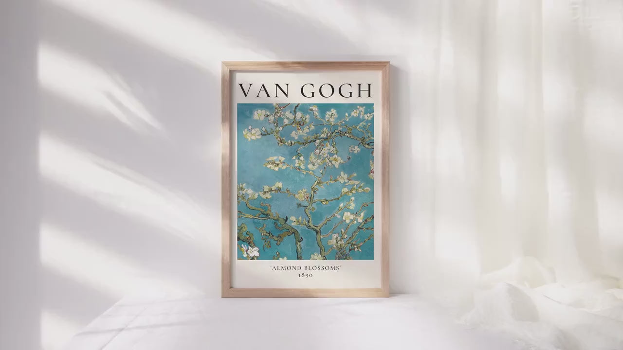 Van Gogh Art Print, Van Gogh Exhibition Poster, Almond Blossoms, Floral Wall Art Decor, Floral Garden Art, Gift Idea, A1/A2/A3/A4, Aesthetic