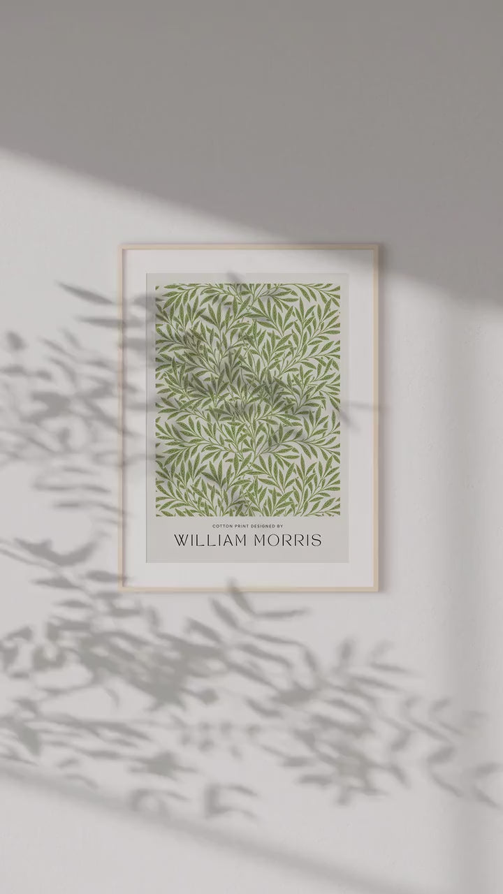 William Morris Art Print, Botanical print, William Morris Willow Pattern, Art Poster, Museum Poster, Vintage Poster, Wall Decor, Home Decor