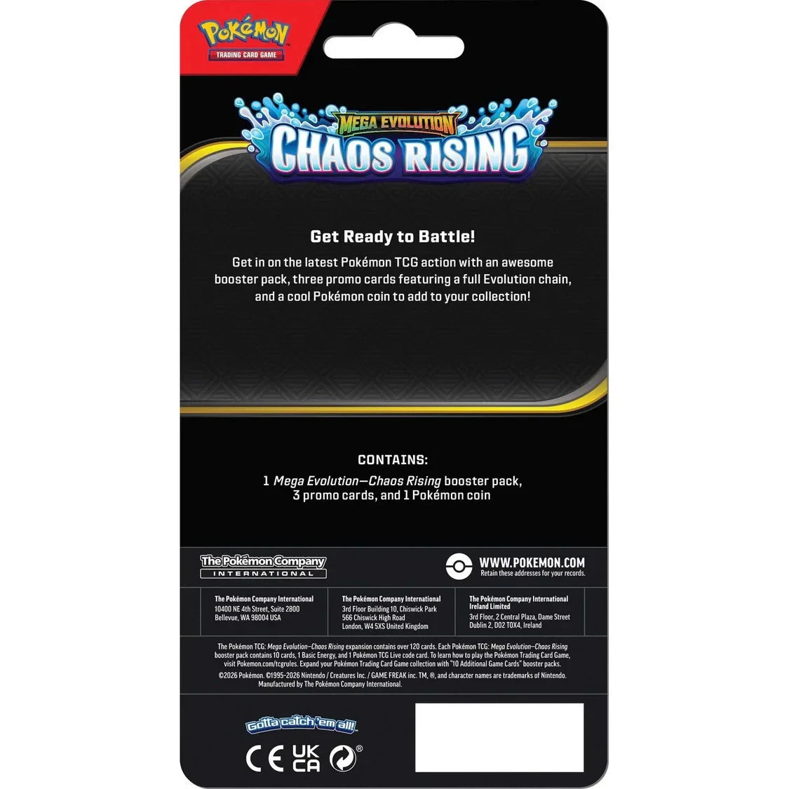 Pokemon TCG: Chaos Rising Premium Checklane Booster Blister Packs