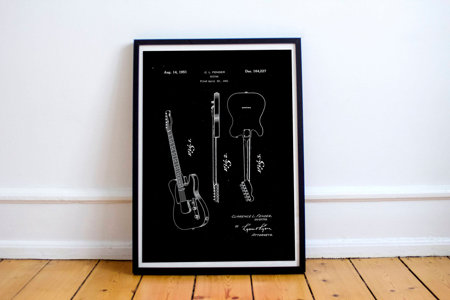 Telecaster Electric Guitar Patent Wall Art Print, Patent Art, Blueprint, Patent Print, Patent Poster, gift for dad