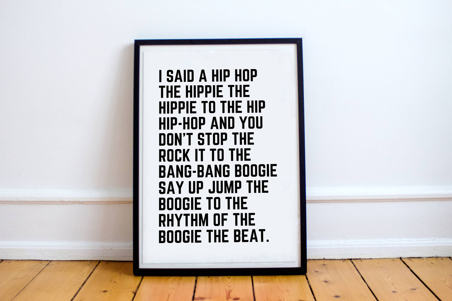 Rappers Delight Print | Rappers Delight Lyrics | Hip Hop Song Lyrics Quote Print | A4 A3 16x12 | Different Versions |
