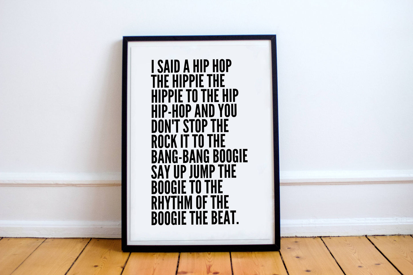 Rappers Delight Print | Rappers Delight Lyrics | Hip Hop Song Lyrics Quote Print | A4 A3 16x12 | Different Versions |