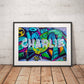 Personalised Name Graffiti Wall Art Print - Boys Girls Childrens bedroom street urban art, Colourful Graffiti art, Custom Name styles