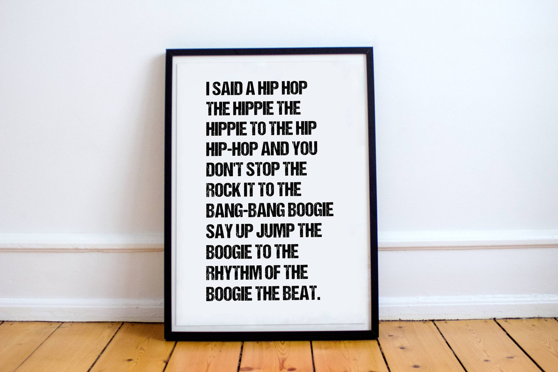 Rappers Delight Print | Rappers Delight Lyrics | Hip Hop Song Lyrics Quote Print | A4 A3 16x12 | Different Versions |