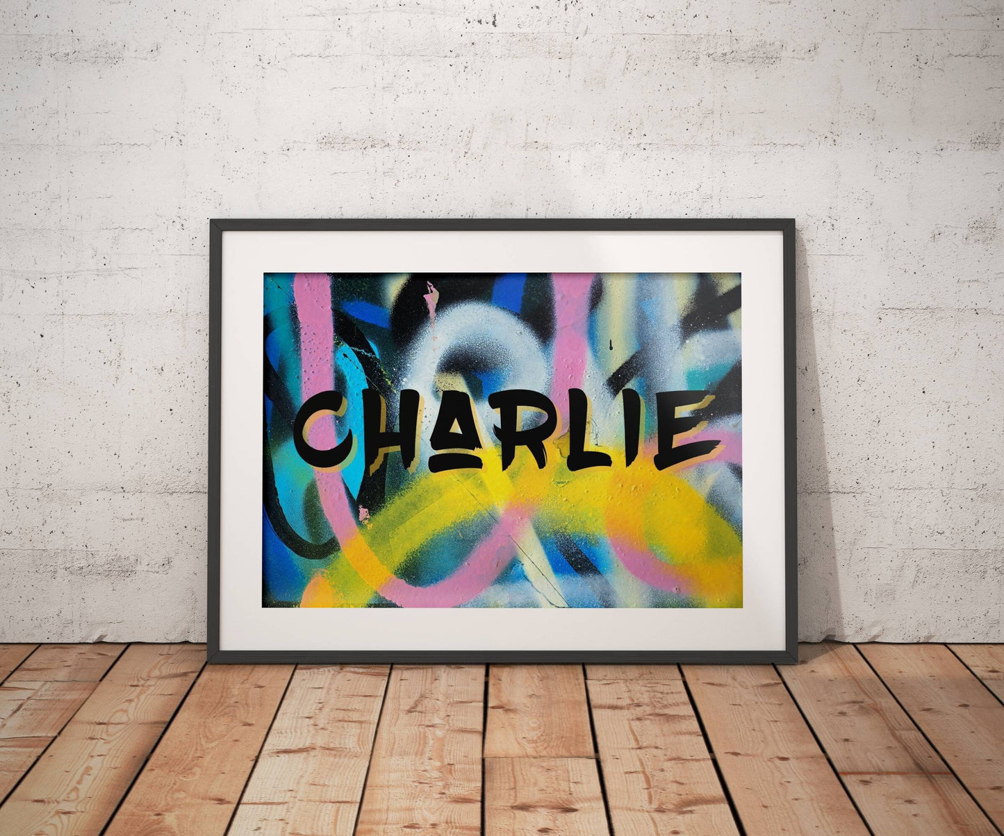 Personalised Name Graffiti Wall Art Print - Boys Girls Childrens bedroom street urban art, Colourful Graffiti art, Custom Name styles