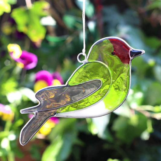 Bird Suncatchers Various Birds, Stained glass suncatchers for window, hanging decoration, Kingfisher, BlueTit, Goldfinch, Jaybird