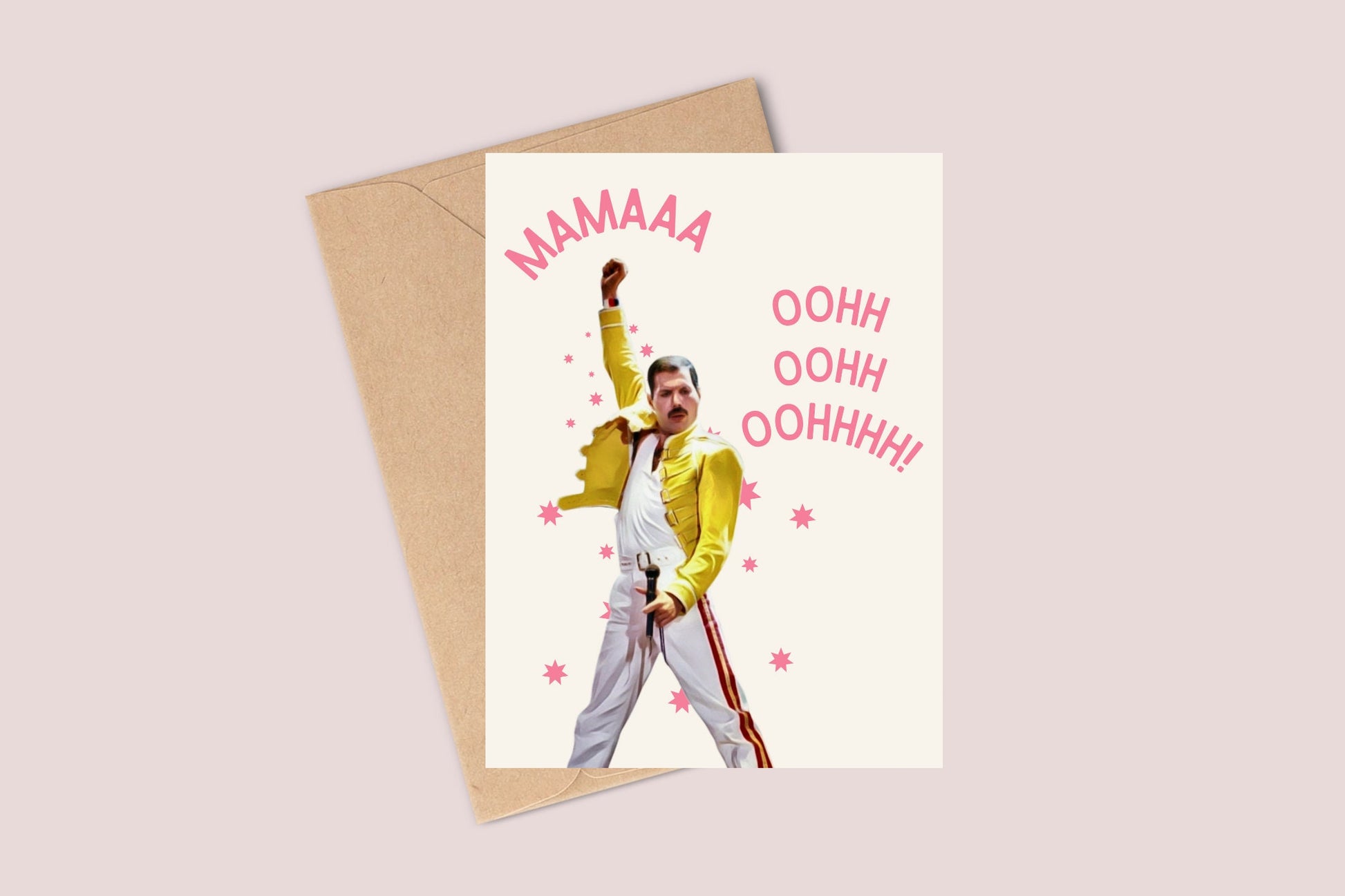 Freddy Mercury Mothers Day Card, Queen Freddie Mercury Card, Funny Card, Mothers Day, Bohemian Rhapsody, Funny Mother's Day Cards